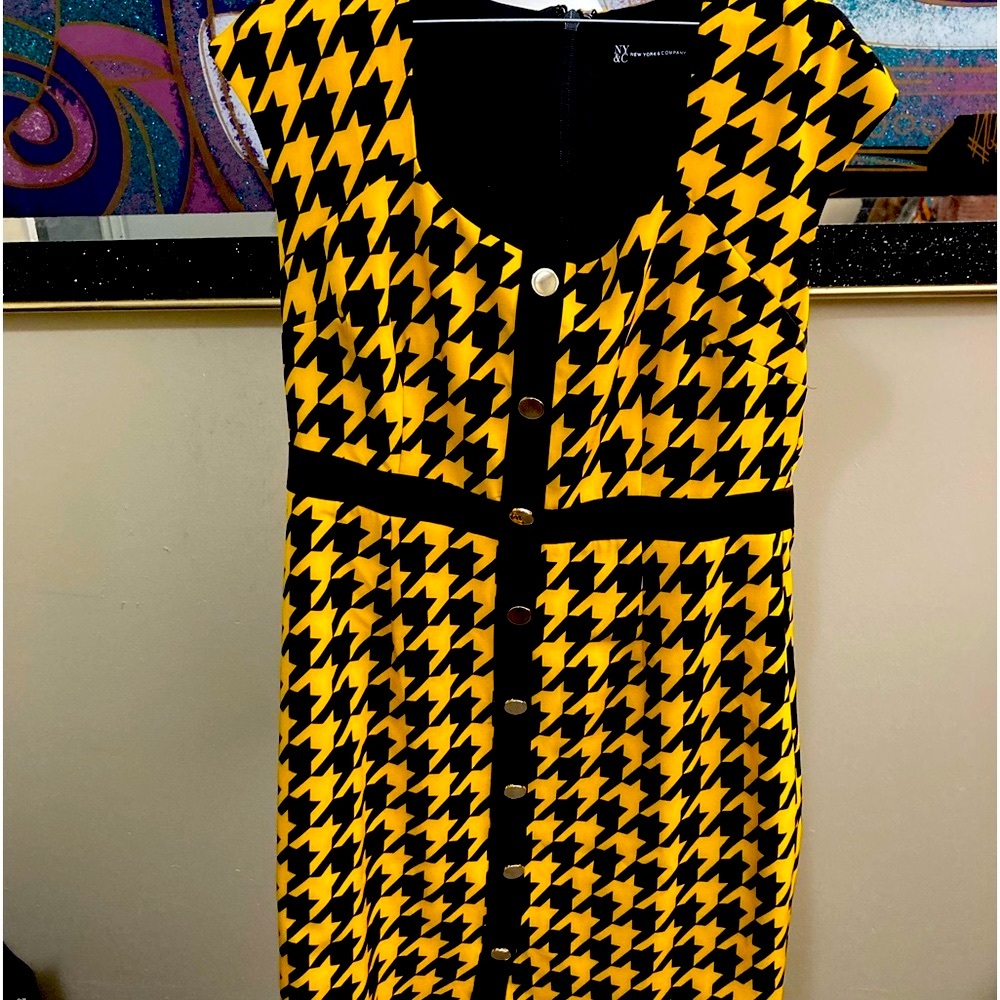 New York & Company houndstooth dress size large